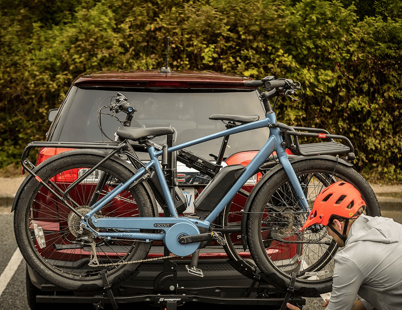 swagman-bike-rack-with-ebike-on-suv swagman bike rack with ebike on suv